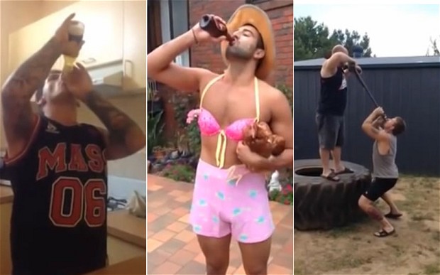 Neknomination involves daring people to abuse alcohol
